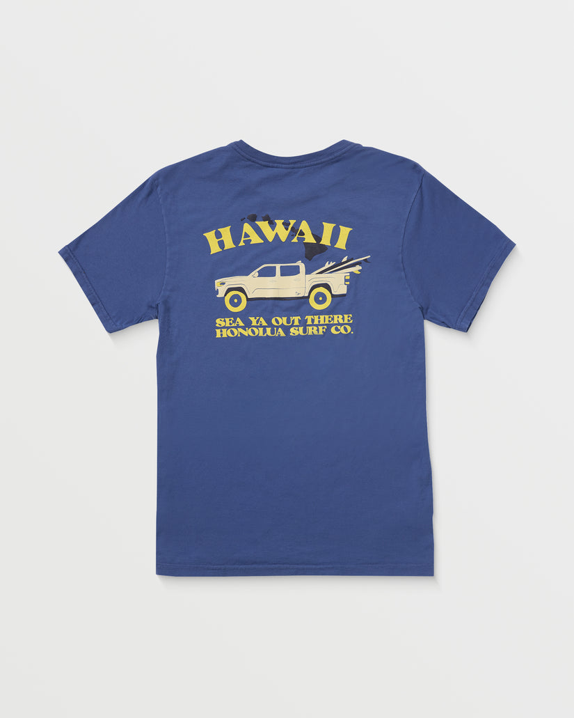 Mens Travel Light Short Sleeve Tee - Denim
