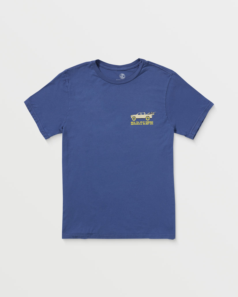 Mens Travel Light Short Sleeve Tee - Denim