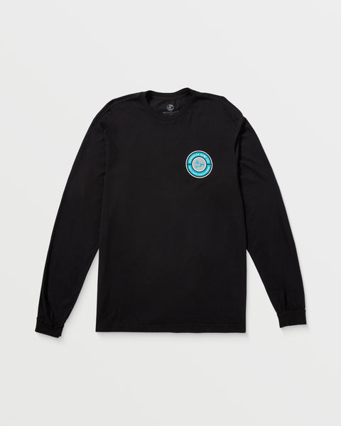 Mens Right Round Long Sleeve Tee - Black | Honolua Surf