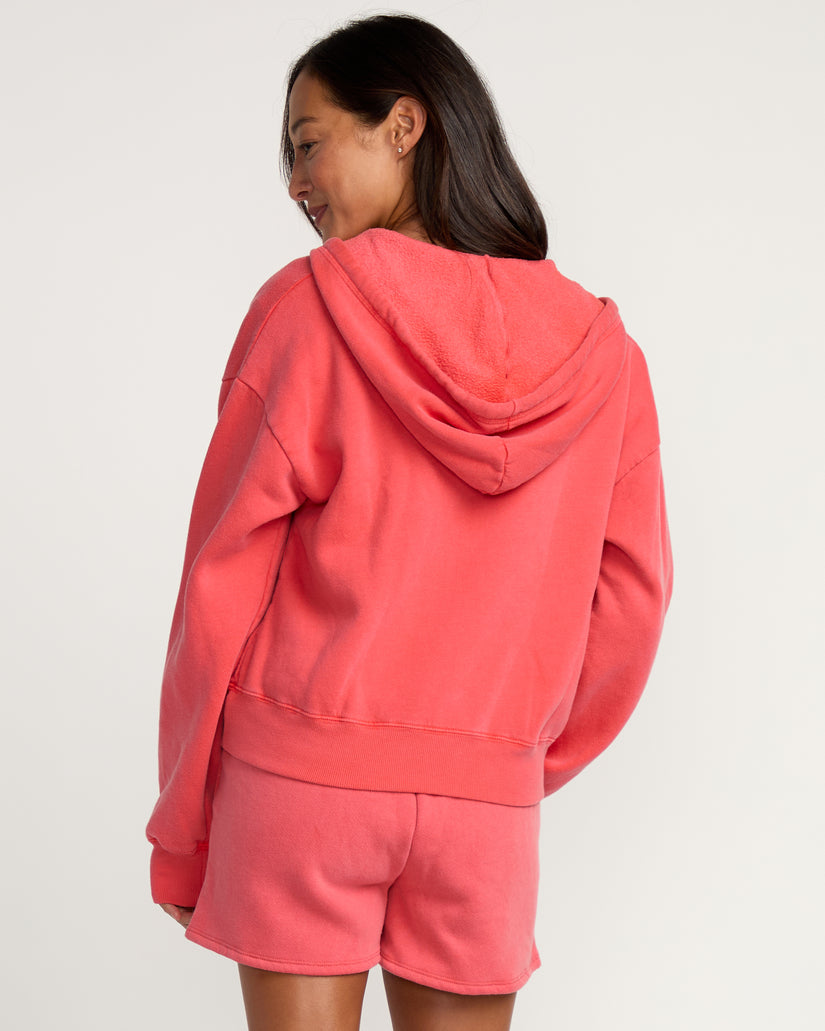 Womens Kaliki Mala Zip-Up Hoodie - Lava