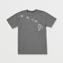 Mens Heathered Link Short Sleeve Rashguard - Grey Heather