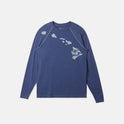 Mens Heathered Link Long Sleeve Rashguard - Navy Heather